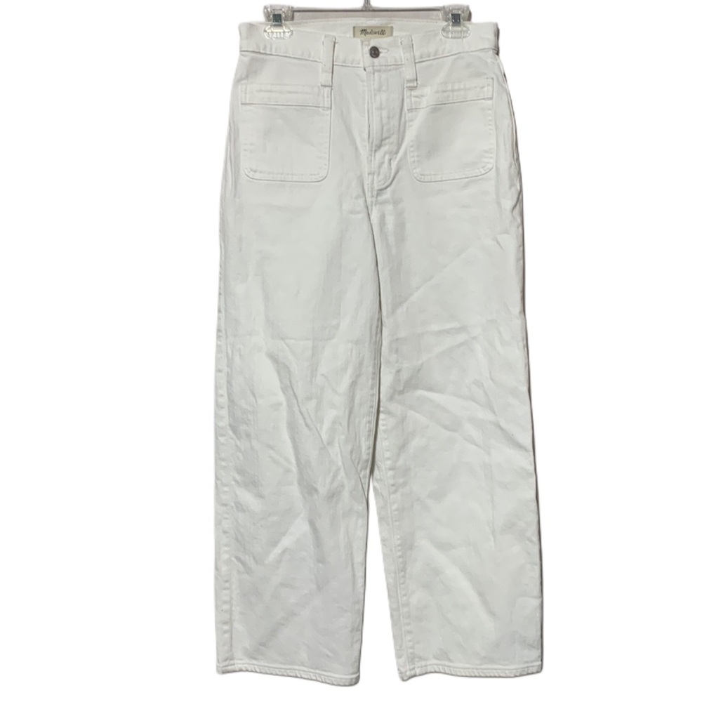 Madewell The Perfect Vintage Wide Leg Crop Jeans in White